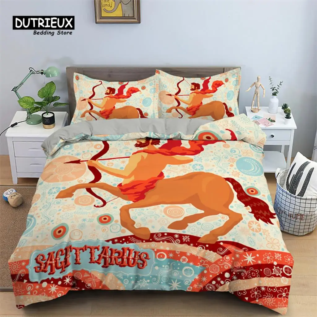 

Animal Theme Duvet Cover 3D Shooter Print Bedding Set King Full For Kids Adult Microfiber Horse Comforter Cover With Pillowcase