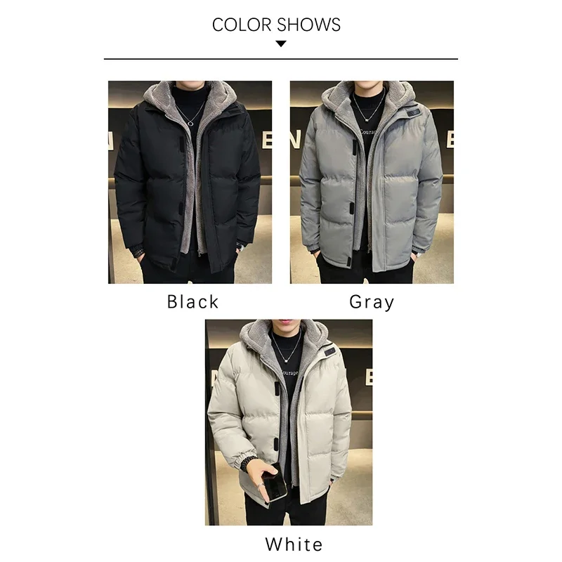 TFETTERS Brand Fake Two Pieces Parkas for Mens 2024 Autumn Winter New Loose Zip-up Hooded Jackets Man Korean Fashion Casual Coat