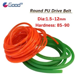 1-5M Polyurethane Conveyor Belts Round PU Drive Belt Meltable Cord Diameter 1.5mm-12mm Adhesive Industrial Circular Driving band