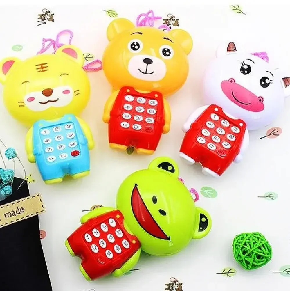 Juguetes para niños Pull-String Smiley Face Simulación Teléfono Juguete Máquina de cuentos educativos y comodidad emocional para niños