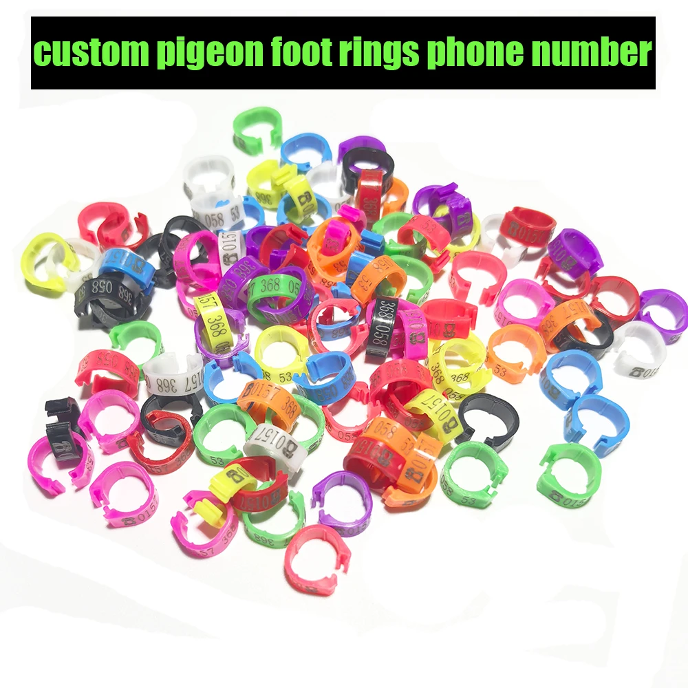 Faixas personalizadas para pernas de pombos, produtos para pássaros de animais de estimação, anéis de pombos, faixas de pombos