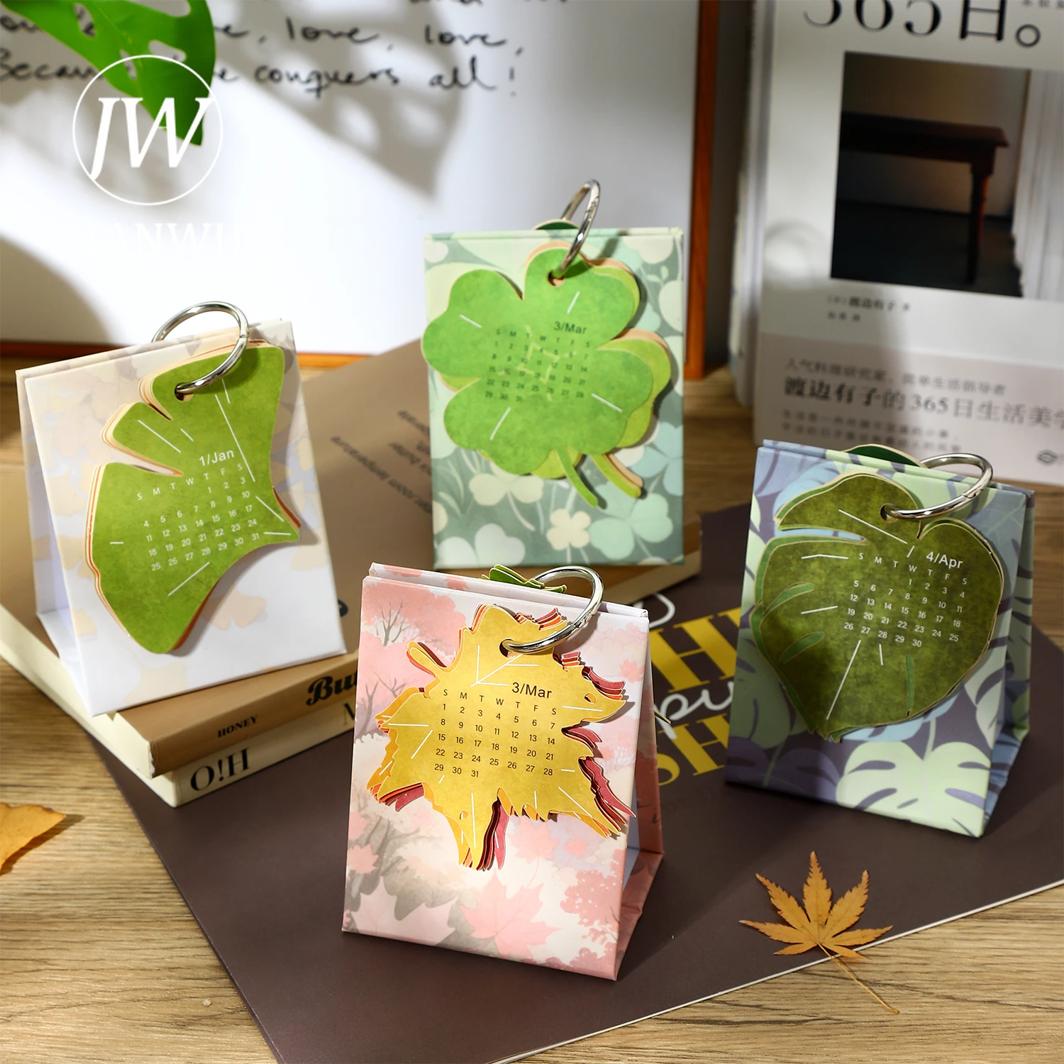 

Коллекционер фотосинтеза JANWU 2026, руководство по времени, серия, винтажный материал в виде листьев, коллаж, календарь, креативный журнал, канцелярские принадлежности