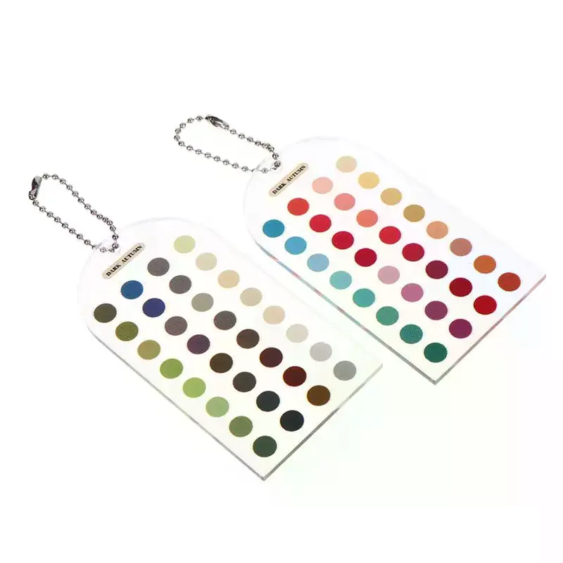 Soft Summer/Autumn Color Cards Double-sided Color Cards Palette With 24 Circular Blocks Portable Color Analysis Template Guide