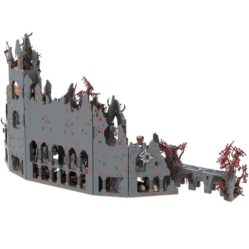 Los anillos película UCS Dol-Guldur bloques de construcción MOC Castillo arquitectura DIY montaje tecnología colección de ladrillos modelo juguetes regalo