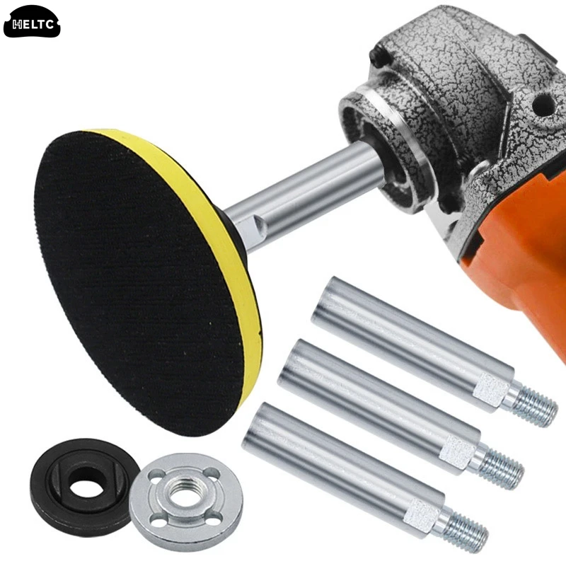 3PCS/Set 80MM Thread Adapter Shaft Polishing Pad Grinding Connection Rod Polisher Accessories M10 Angle Grinder Extension Rod