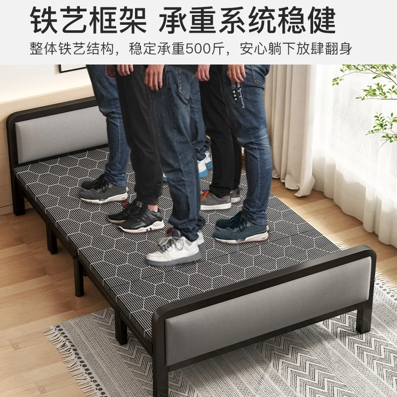 AOLIVIYA Folding Bed Single Household Simple Bed Dormitory Lunch Break Small Bed Office Nap Artifact Rental House Adult Iron