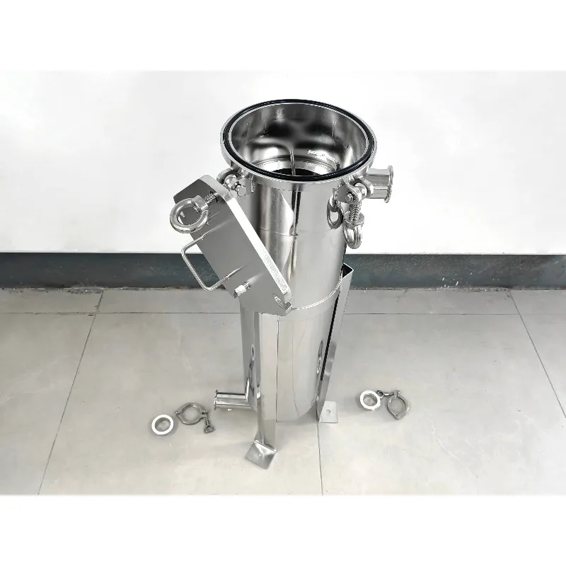 

High Flow Rate Stainless Steel Single Bag Filter for Industrial Cooling System