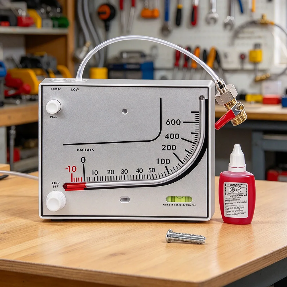 Filled Manometer for HVAC Air Pressure Differential Measurement with Inclined and Vertical Mounting Capability