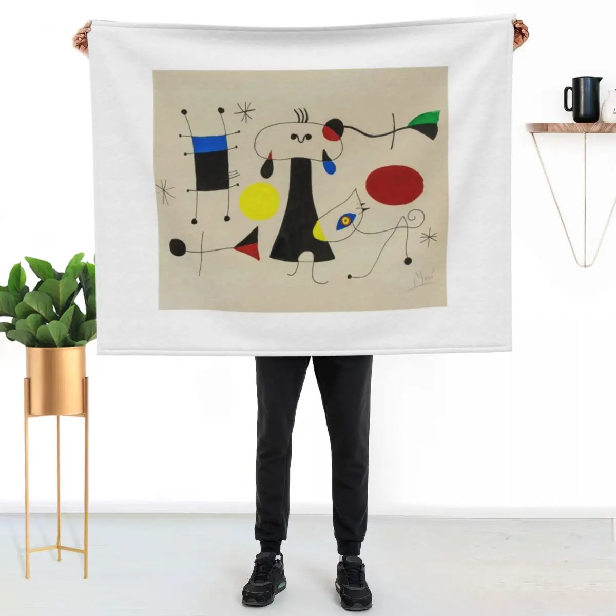 

Joan miro artwork joan miro paintings joan miró miro dessin Throw Blanket Men's Soft Warm Throw Blanket for Couch
