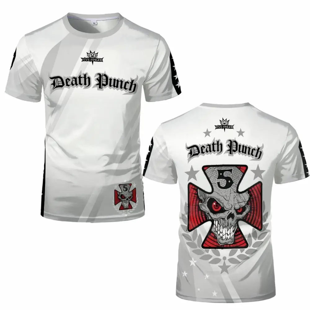 Street Trendy T-Shirt for 5FDP Five Finger Death Punch Fans Men Women Personality Leisure Tops Heavy Metal Punk Rock Vintage Tee