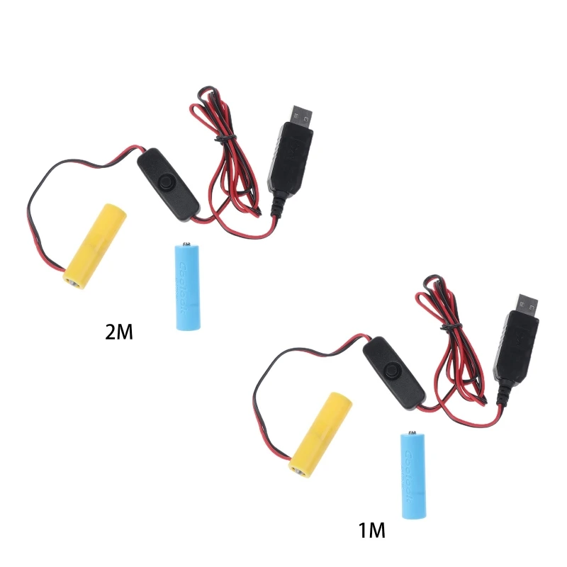 USB to 3V AA Battery with Replace 2pcs AA Battery for Clock Dropship