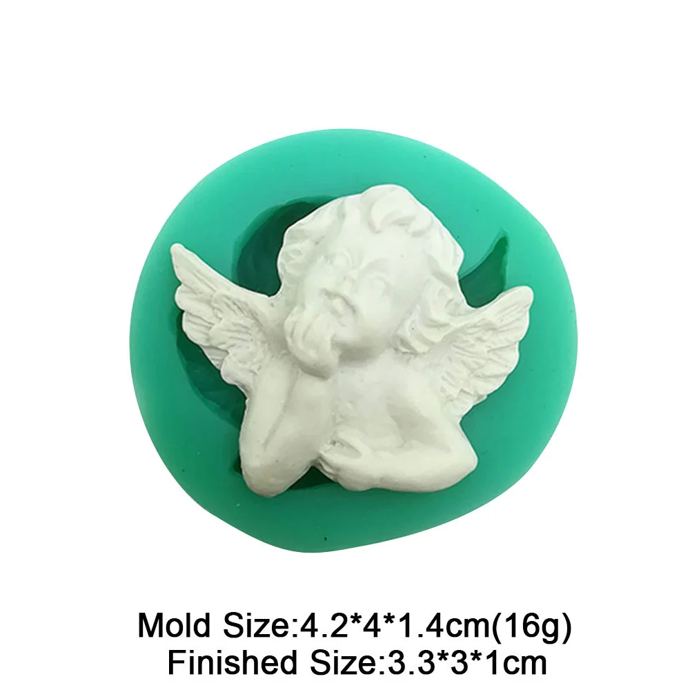 Engel Serie Fondant Silikonform Amor Flügel Modell Zucker Cupcake Schokolade Backen Kuchen Werkzeuge handgemachte Ton Harz machen Form – Detail 11