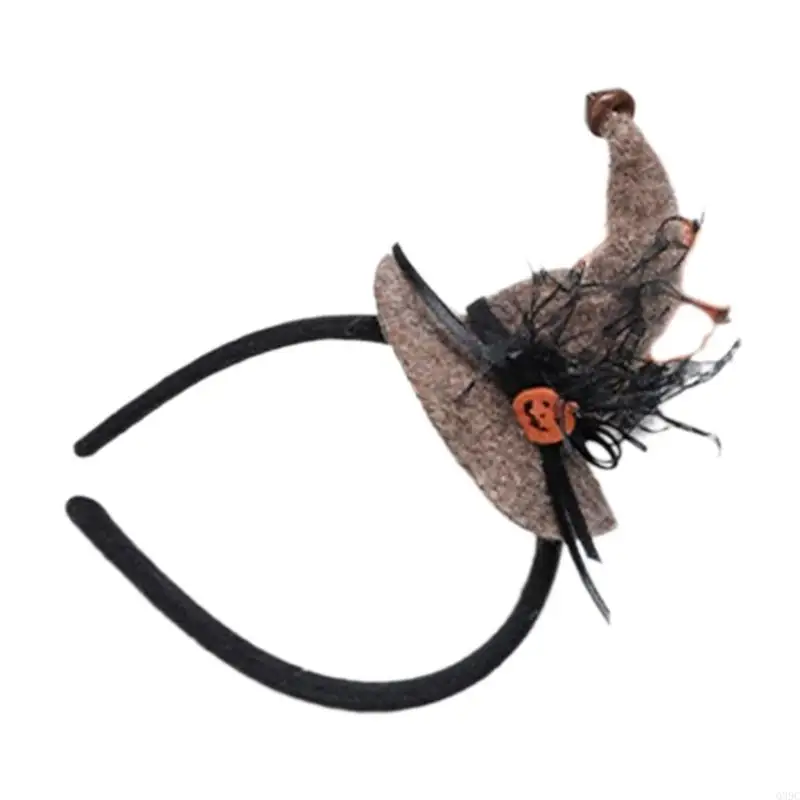 Q39C Witch Hat Headbands Halloween Headpieces Hair Accessories for Kids and Women