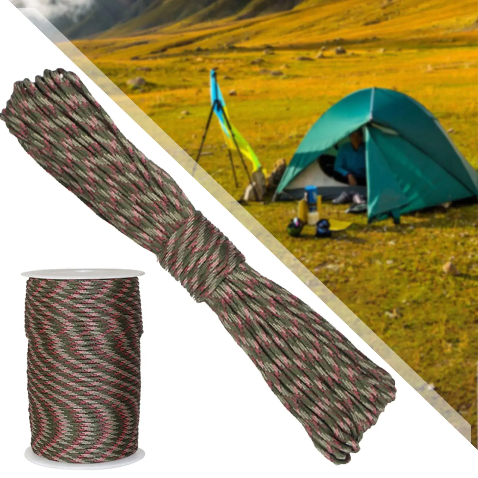 

Heavy Duty Windproof Tent Cord Wear Resistant Camping Paracords For Fix Tents Tarpaulins For Tarpaulins