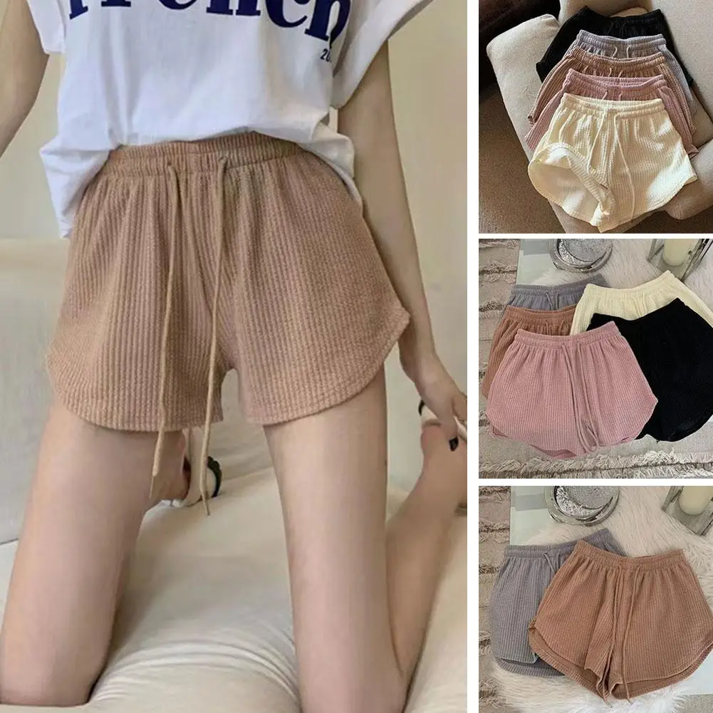 ผู้หญิงฤดูร้อนกางเกงขาสั้นเอวสูงหลวม Fit บางสไตล์ฟิตเนสกางเกงขาสั้นขนาดใหญ่กว้างสั้นกางเกงวิ่งกางเกงร้อน