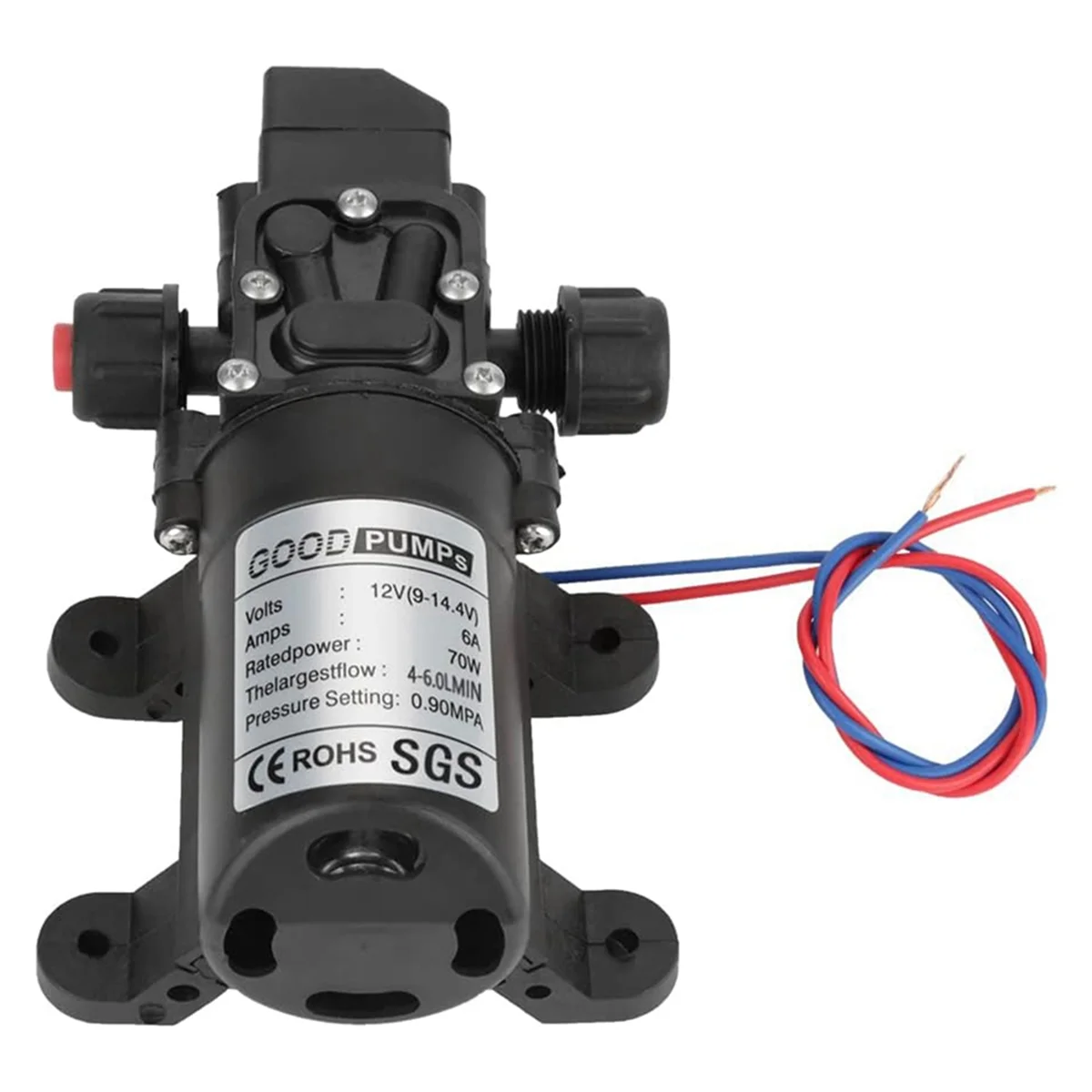 12V Water Pump, 12 Volt Water Pump, DC 12V 6A 70W Electric Water Pump, Self-Priming Water Pump-High Pressure, 12V Pump