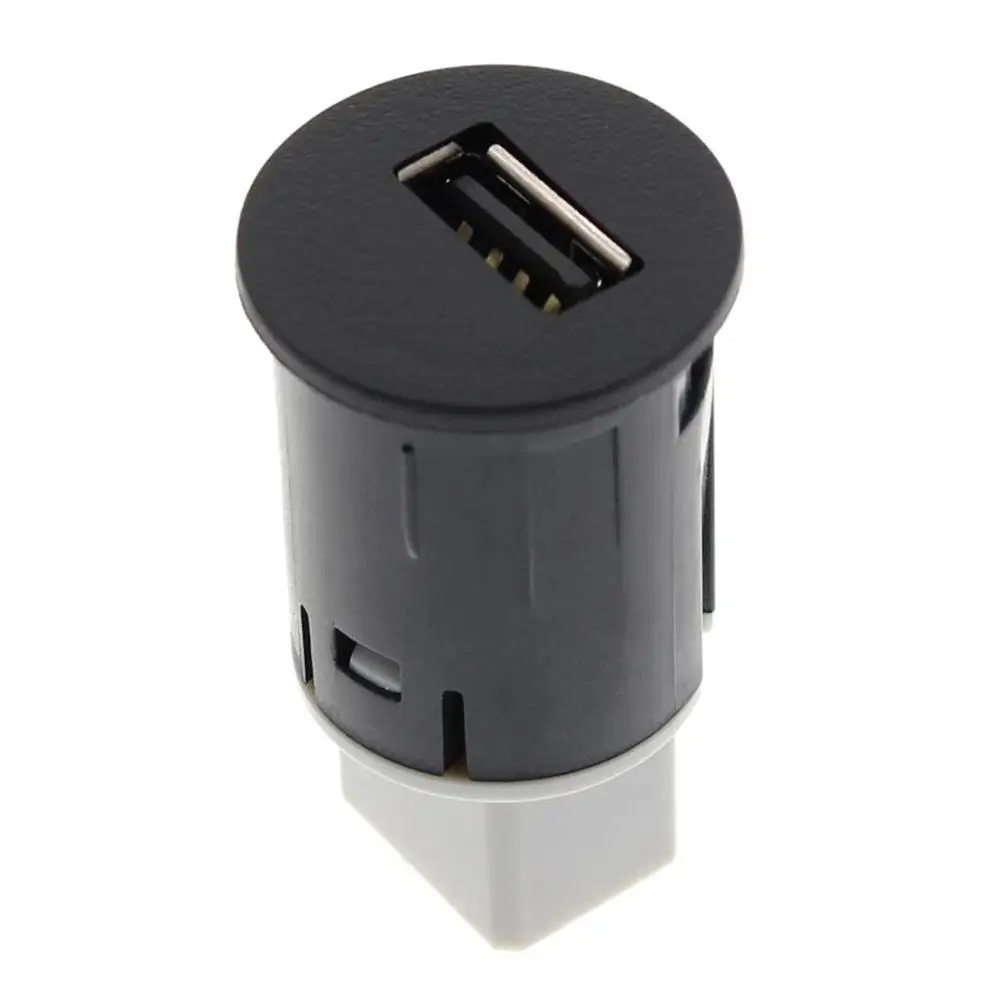 Center Console Socket Car USB Port Socket Car Accessories Black ABS Material Practical Design Quick Installation