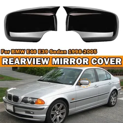 For BMW 3 Series E46 1998-2005 E39 1996-2003 LHD Car Sticker Rearview Side Mirror Cover Wing Cap Exterior Rear View Case Trim