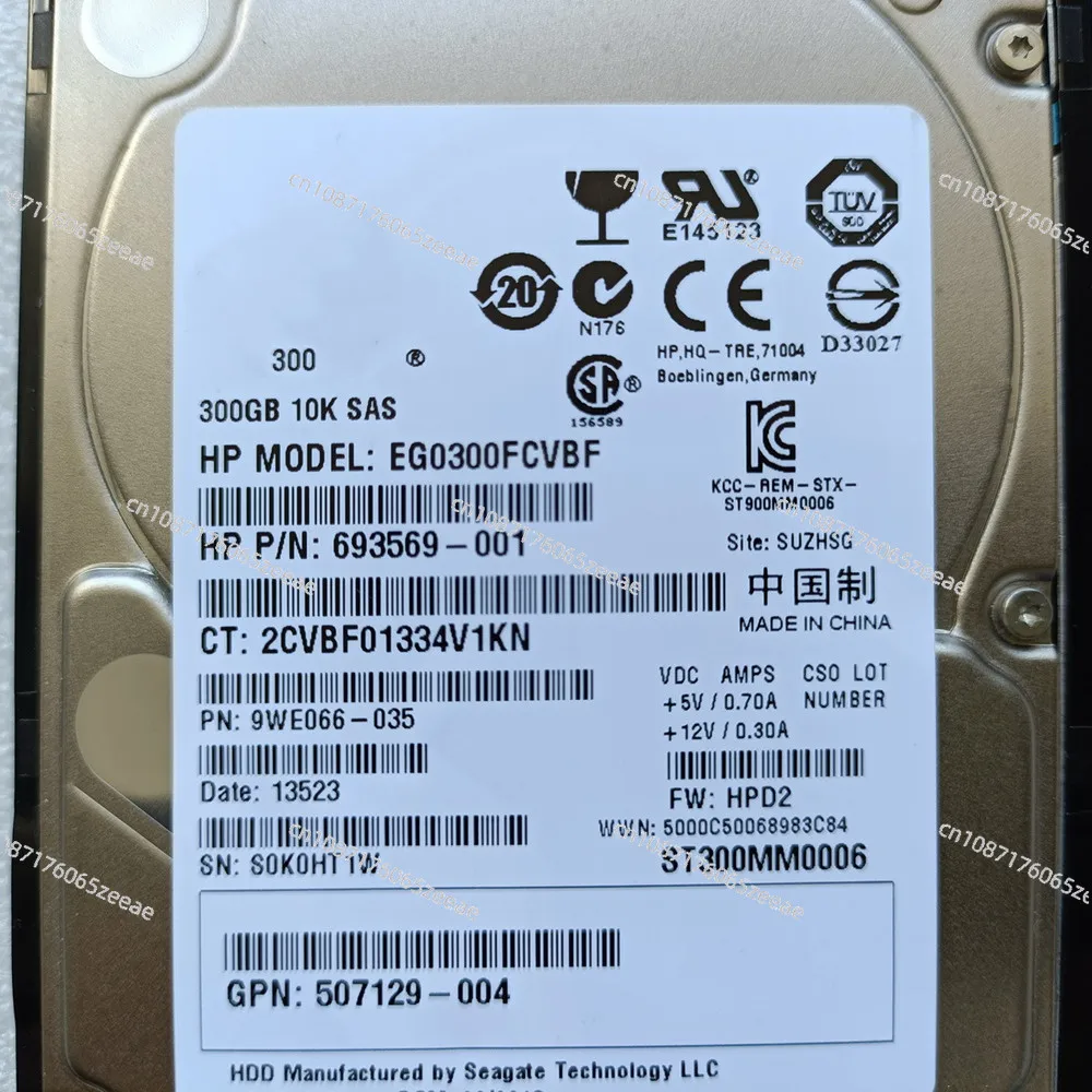 Original 653955-001 693569-001 507129-004 300G HDD 2.5