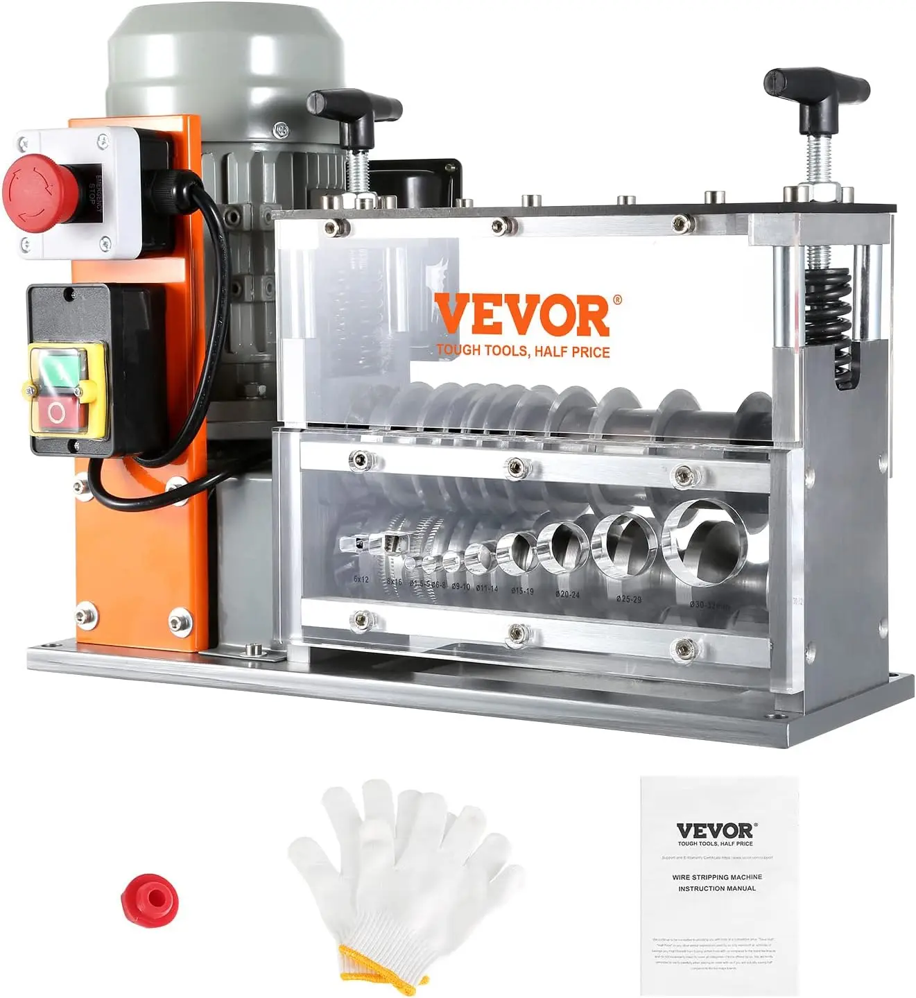 

Electric Wire Stripping Machine, 0.06''-1.57'' Automatic Wire Stripper Machine, 750 W, 98 ft/min Wire Stripper with Visible Stri