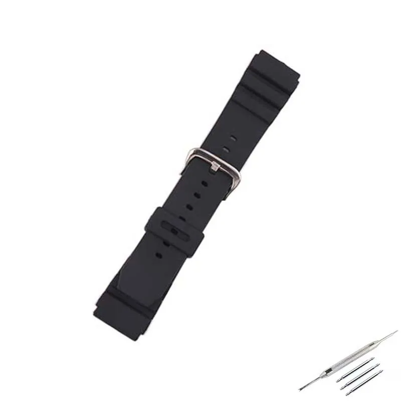 22mm men silicone watch band compatible for Casio Swordfish MDV-106 107 MTP-VD01 watch strap rubber sport wristband accessories