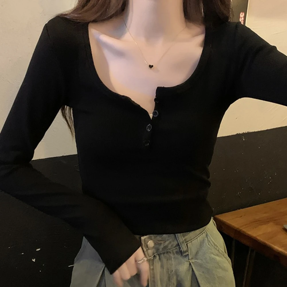

Casual Wear Button Top Brand New Item Comfortable Fit Four Seasons Wear Polyester Spandex Blend Casual Wear For Every Season
