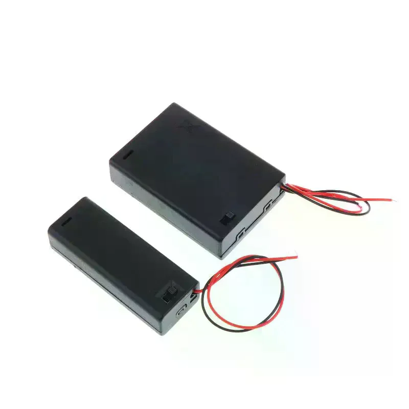 1/3Pcs AA Battery Holder Storage Case Box With Switch And Cover For AA Batteries Standard Container 1 2 3 4 6 8 Slots