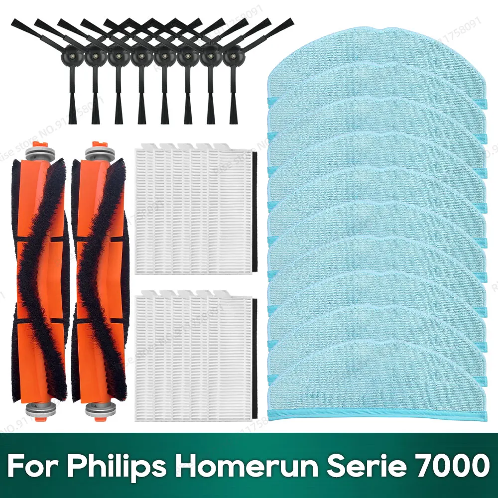 

Compatible for Philips Homerun Serie 7000 Accessories XU7100/01 XU7100/02 Main Brush Filter Mop Cloth Dust Bag Spare Parts