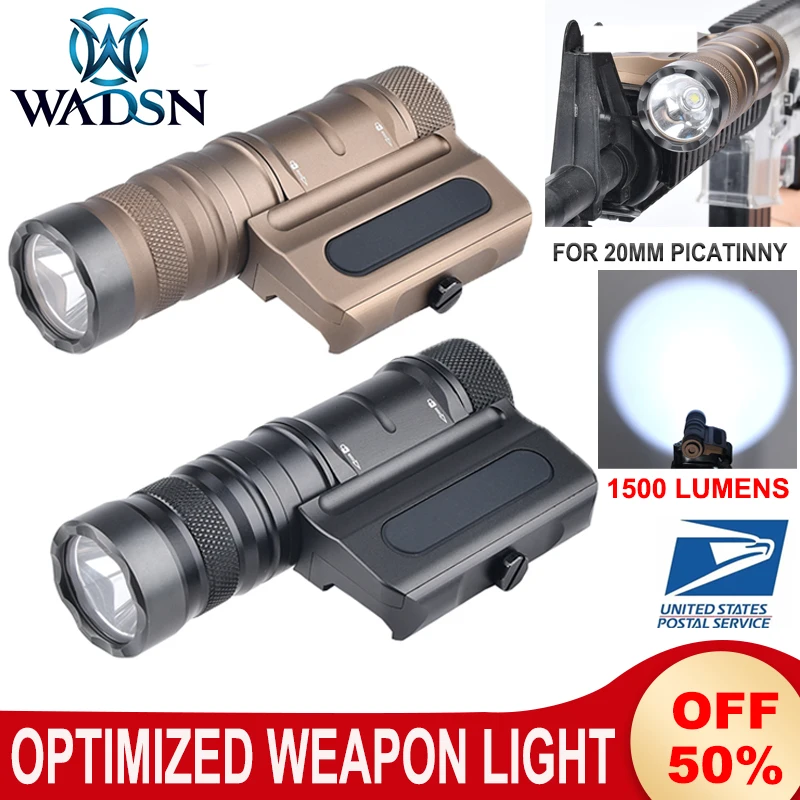 

WADSN Metal 1500 Lumens High Power Scout Lamp Optimized OWL Strobe Hunting Flashlight Bright Outdoor Camp White LED Spotlight