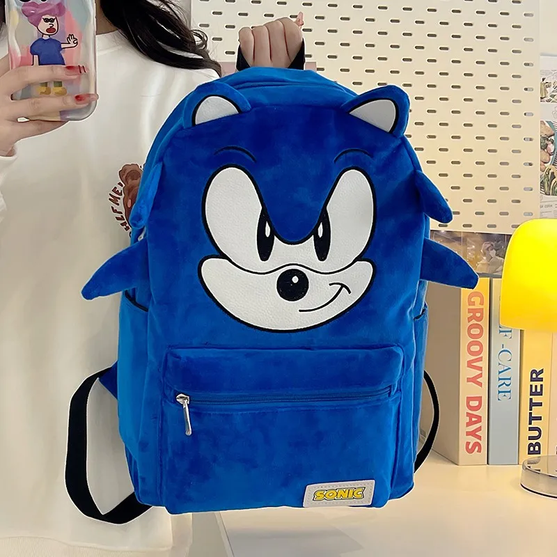 

New Style Cartoon Couple Backpack, Anime Style and Large - Capacity Backpack with Sonic The Hedgehog Pattern for Both Shoulders
