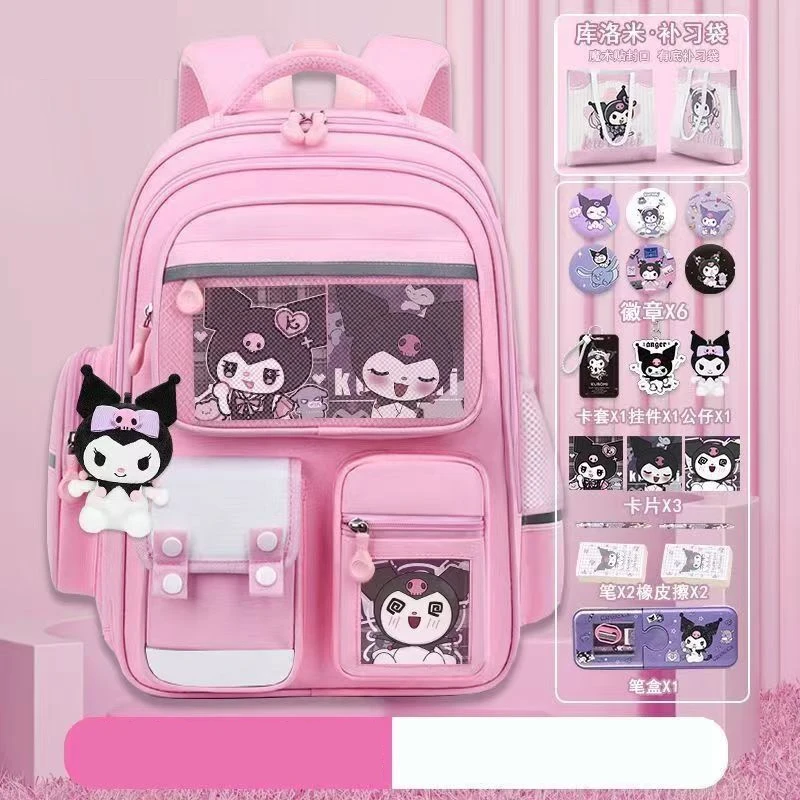 New Sanrioed Kuromi Anime Cute Large Capacity Backpack Schoolbags Student Cartoon Shoulder Bag Travel Birthday Gift for Friend