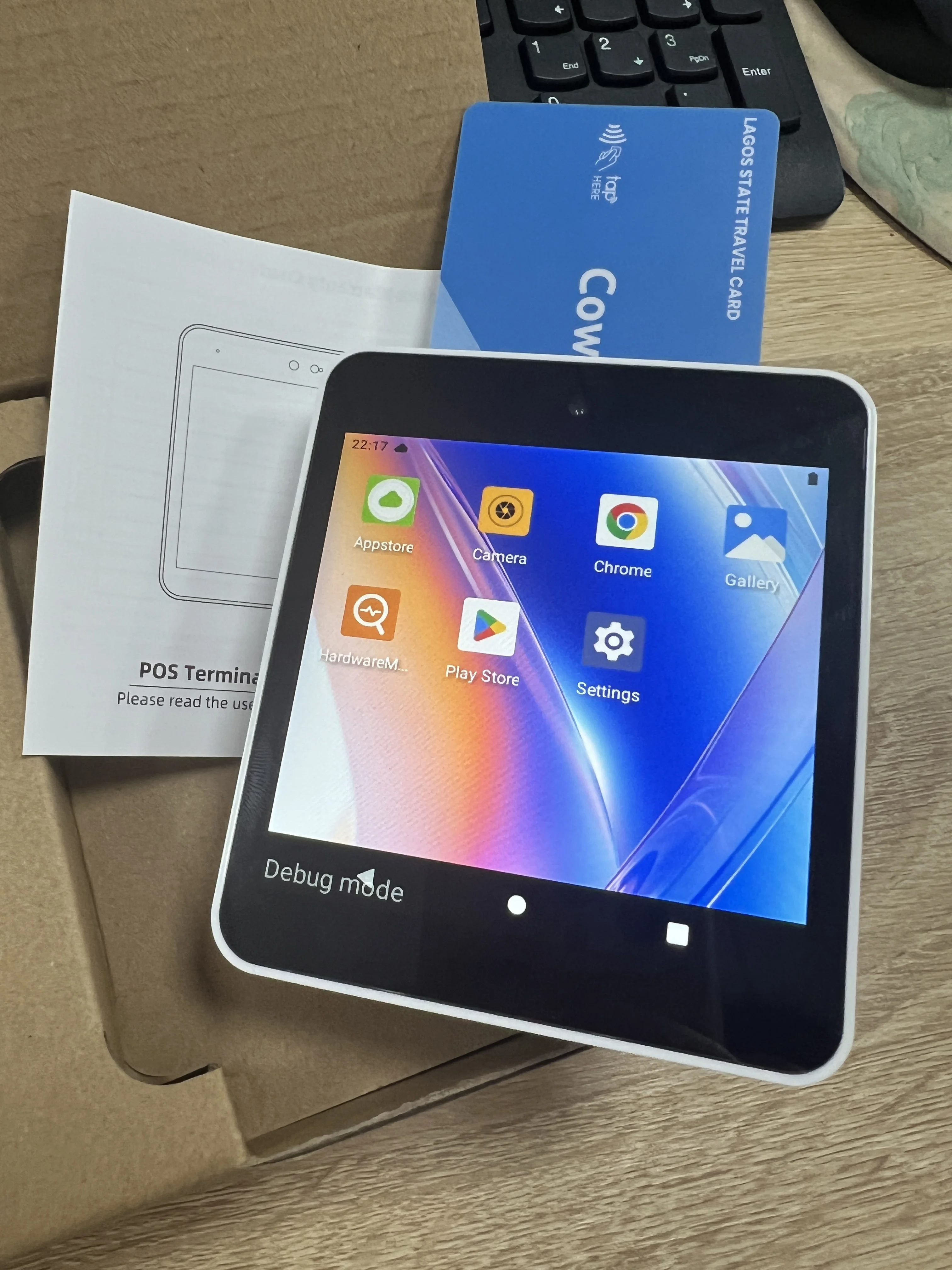 เครื่องอ่านบัตรชิปแบบสัมผัสหน้าจอ 4 นิ้ว อุปกรณ์ชำระเงินแบบ POS รุ่น Z80