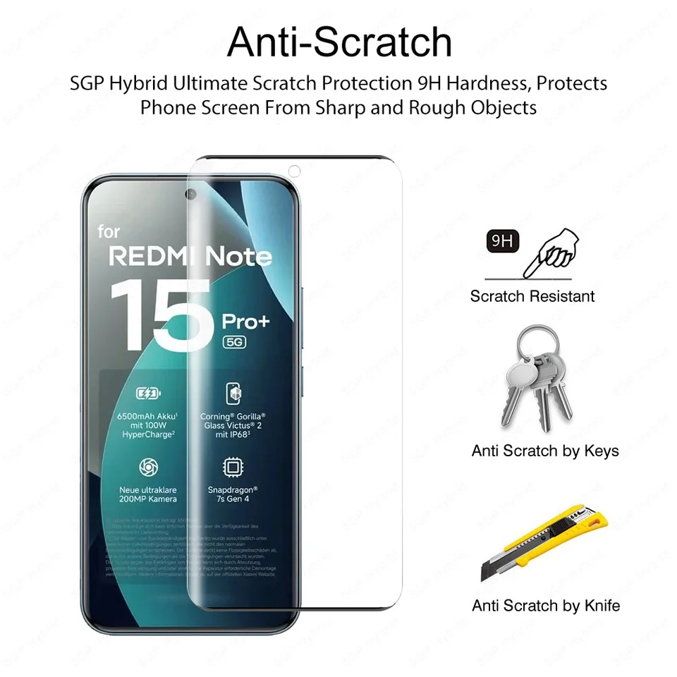 Para Redmi Note 15 Pro 4G, 2 piezas de vidrio templado curvo para Xiaomi Redmy Note15Pro 15Pro Global 6.77'', película protectora de pantalla 3