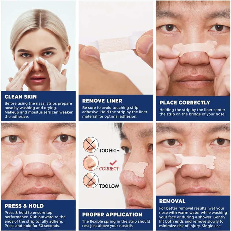 ABRB 코골이 방지 스트립, 향상된 공기 흐름, 코막힘 완화, 강력한 코골이 방지 솔루션, 30개입