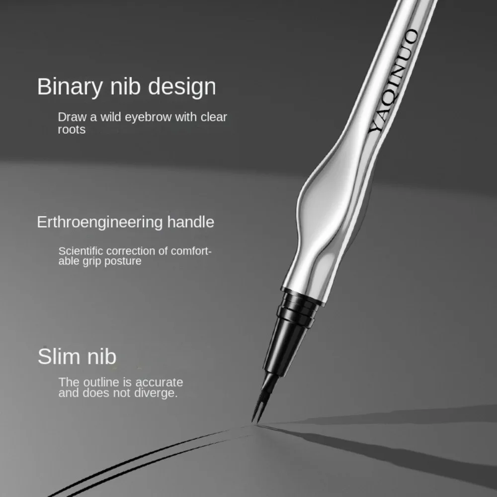 Professional Waterproof Wild Eyebrow Pencil 2 Points Long Lasting Eyebrow Ultra-Fine Tip Easy Grip Korean Brow Pen