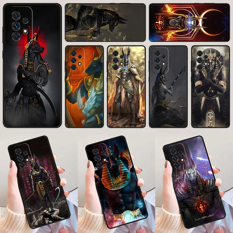 Anubis Egyptian God phone case For Samsung Galaxy A42 A31 A40 A51 A71 A32 A80 A91 A52 A72 A73 A20e A21S A50 A70 A11 A12 Cover