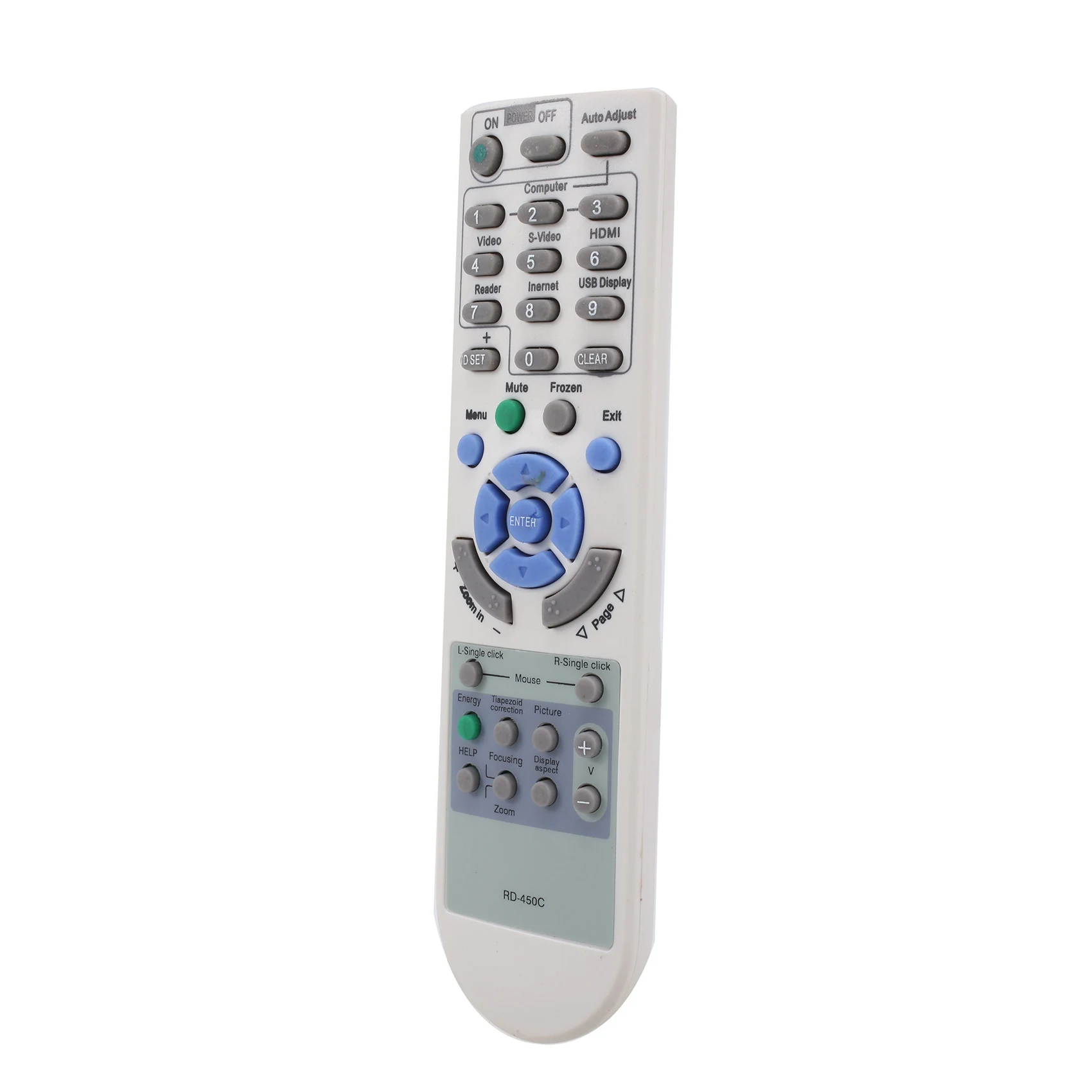 POSV-RD-450C Remote Control Replace for NEC Projector NP100 NP110 NP115 NP1200 NP210 NP215 NP216 NP2200 NP300+ NP305 NP310