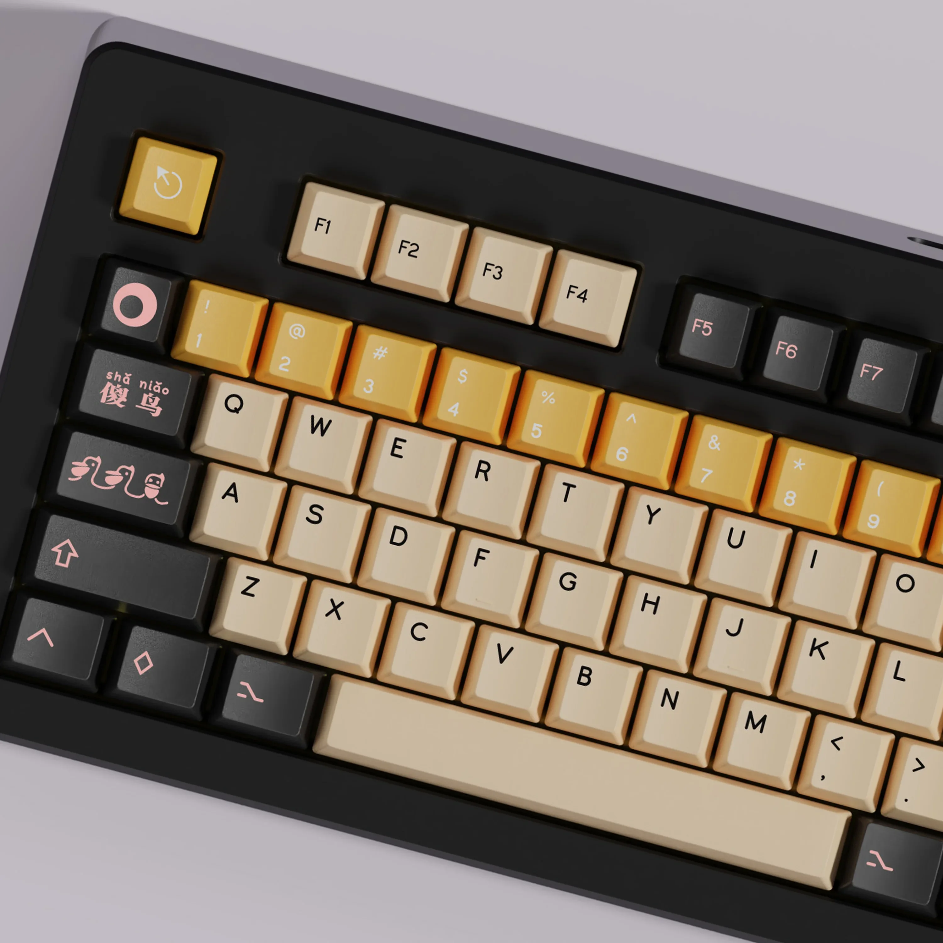 

Pelican theme keycap custom keyboard pbt sublimation original height keycap split space