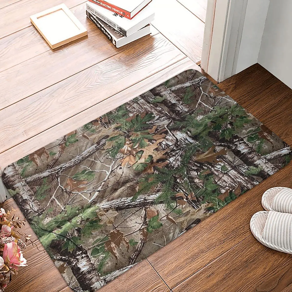 Real Tree Camouflage Doormat Kitchen Entrance Home Floor Mat Anti-slip Carpet Rug for Living room Footpad Mats
