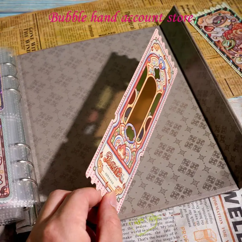 Small Mochi Card Album Polaroid Card Loose leaf Storage Ins Style Four Palace Grid Star Card Album
