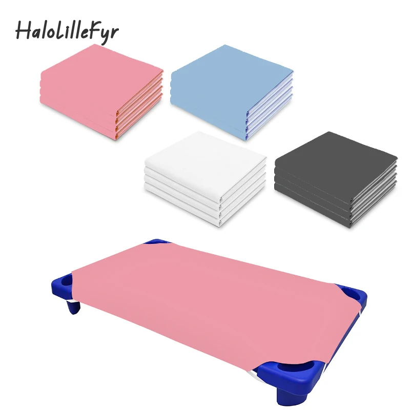 

1PC Toddler Daycare Cot Sheets Breathable Solid Color Cots Fitted Sheet for Boy Girls Pre-School Naptime Cot Sheets Kids Bedding