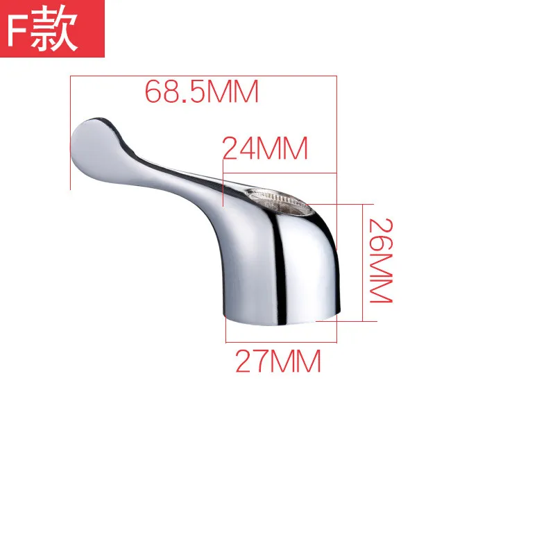 1Pc Faucet Handle Bathroom Kitchen Chrome Plated Taps Cartridge Replacement Parts Dish Basin Switch Hot Cold Water Accessories