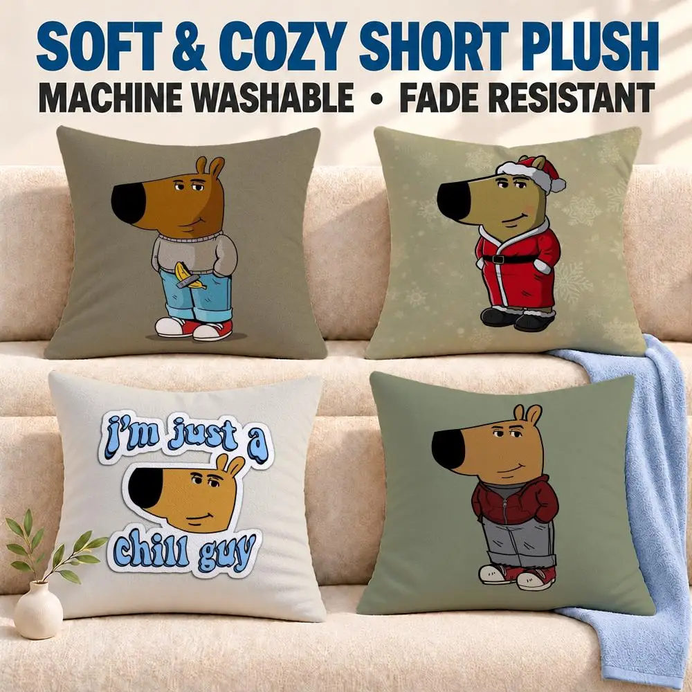 art Phillip Banks Cushion Cover Soft Washable Pillowcase Cushion Cover for Sofa Bed Car Travel Office Home Decor