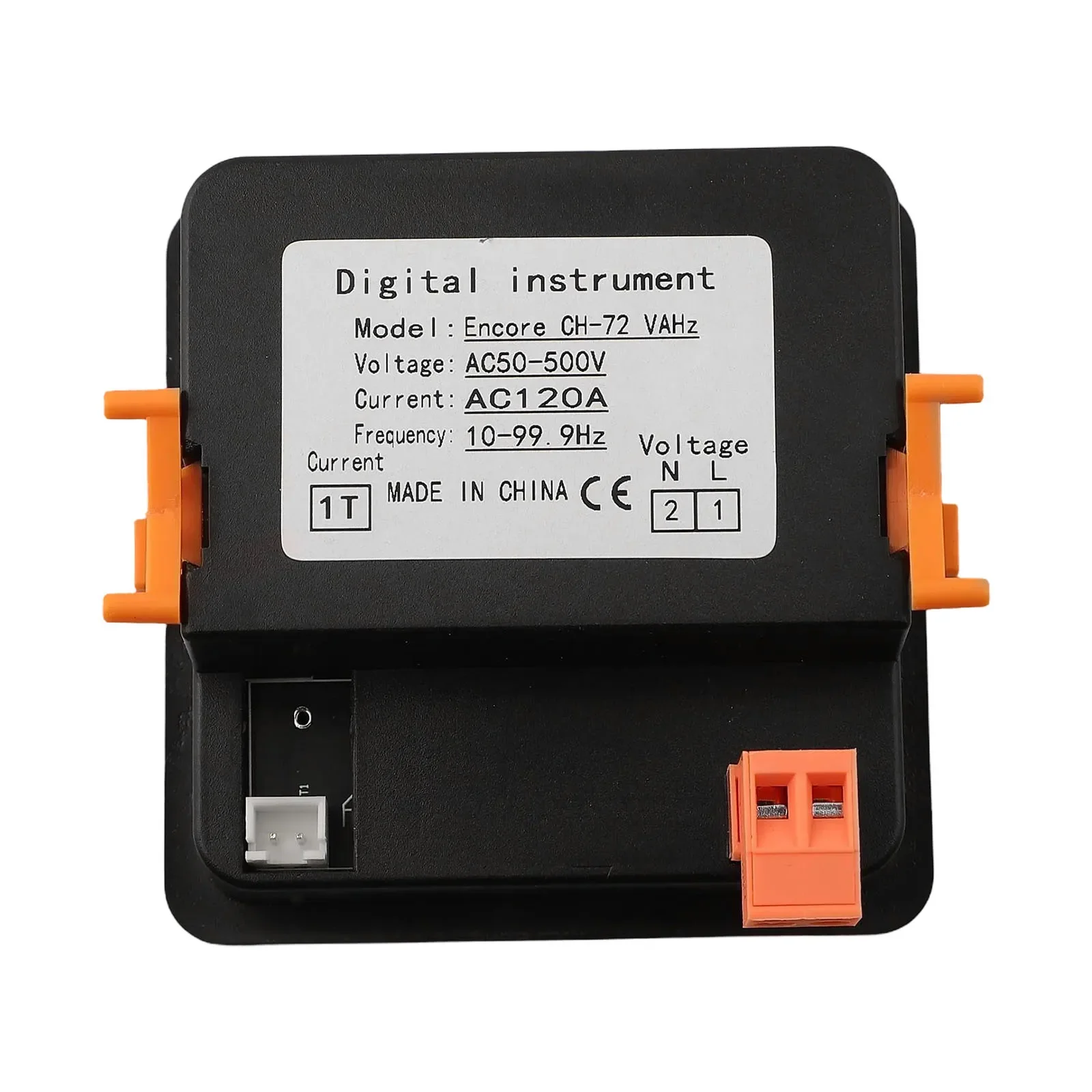 Sleek design digital voltmeter offering simultaneous readings of voltage (50 500V) current (0 120A) & frequency