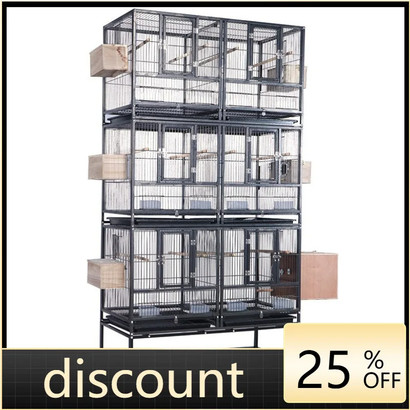 LTT three-story large group bird cage six palace grid parrot cage large isolation cage