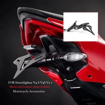 Motorcycle Accessories Rear Short Tail Stock License Plate Holder Tailstock Frame Bracke For Ducati Streetfighter V4 S V4S V2 v