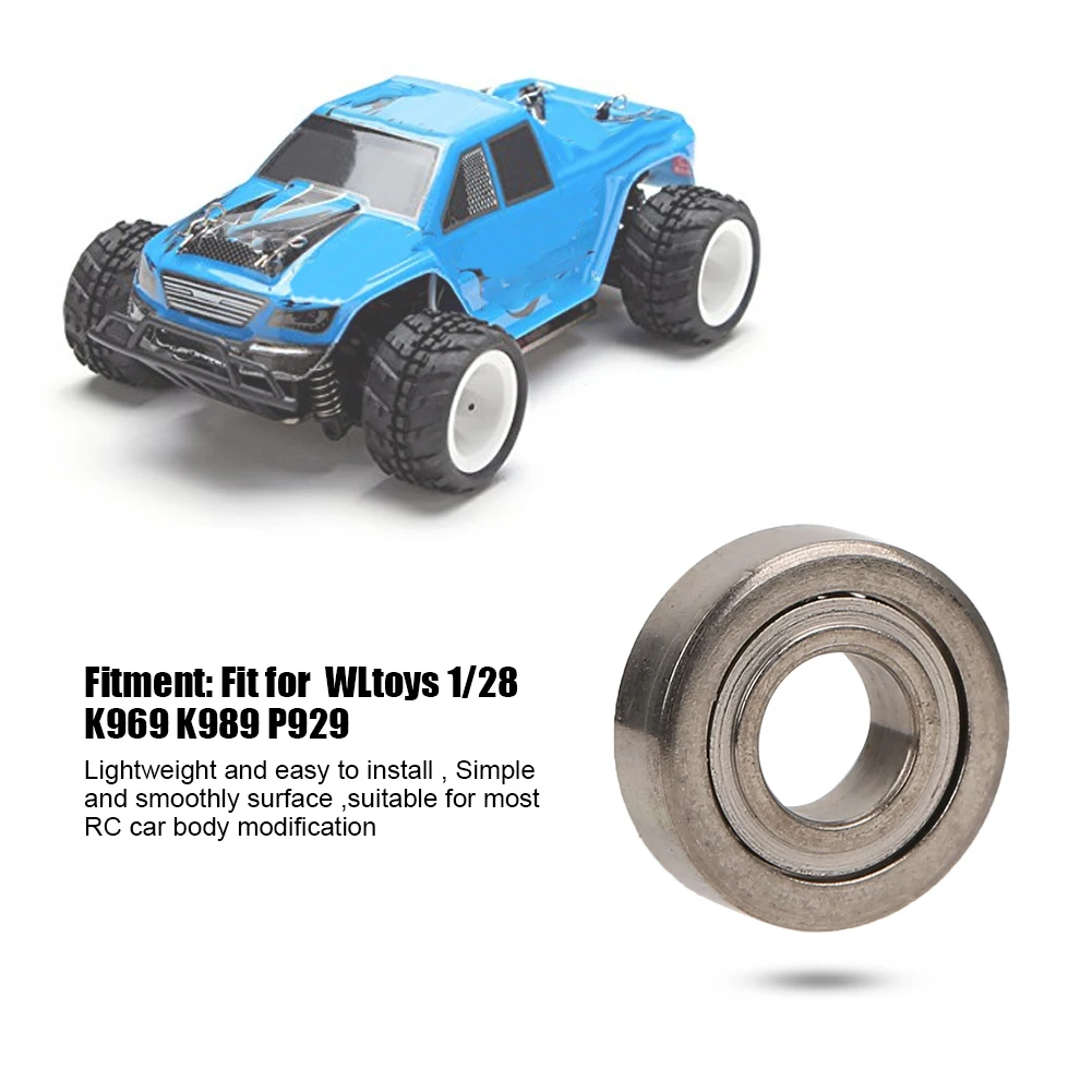 8pcs 3 x 7 x 2mm RC Car Bearing Upgrade Tool Fit for WLtoys 1/28 K969 K989 P929 Bearing RC Accessory RC Car Bearing RC Car Parts