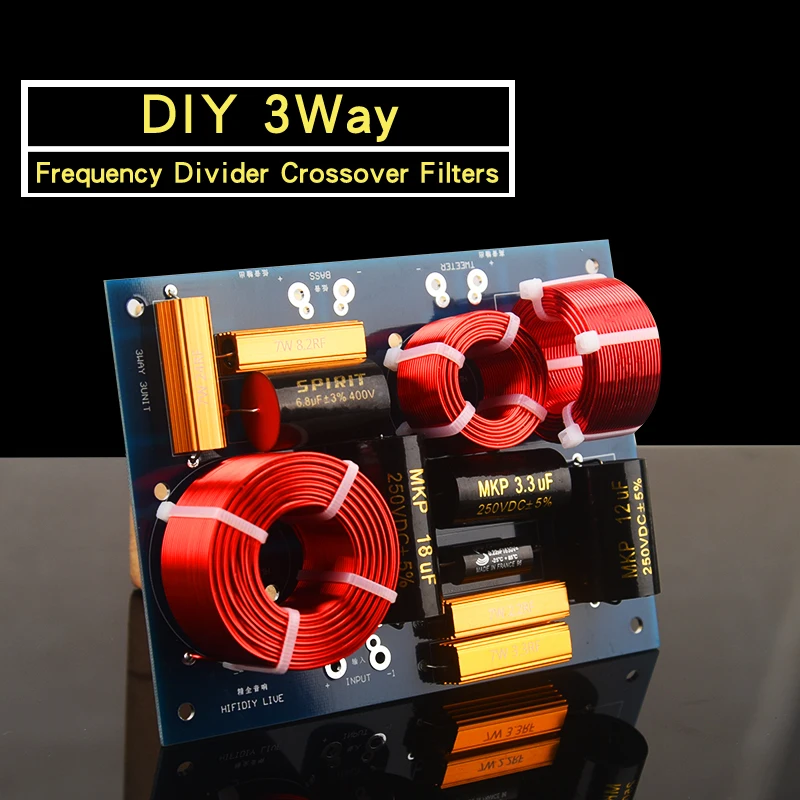 HIFIDIY LIVE High-End Hi-Fi 3Way 3-Speaker Unit DIY (Tweeter+Mid+Bass) Audio Frequency Divider Crossover Filters US-385