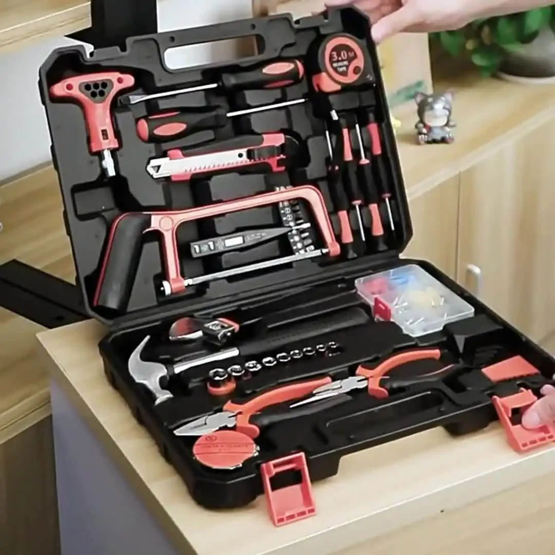 

104-Piece Home Repair Tool Kit with Storage Case - Complete Household Tool Set for Basic Maintenance & DIY Projects