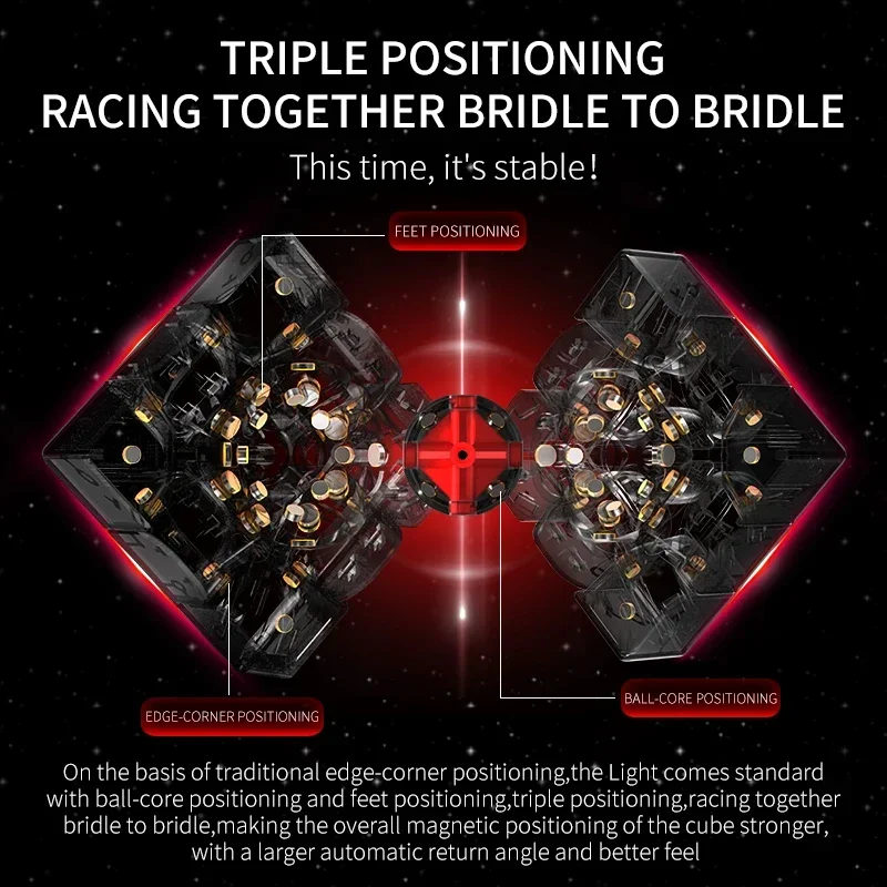 [CubeFun]FanXin Light 3x3 Maglev Magnetic Magic Cube UV HuDong Cube Stickerless Educational Birthday Toys Gifts